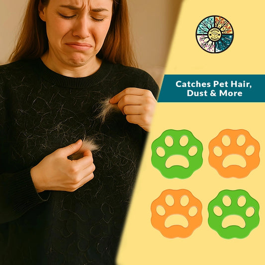 4pcs Reusable Pet Lint Remover for Washing Machine & Clothing