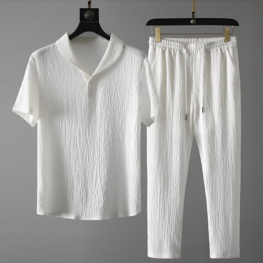 Men’s 2-Piece Summer Set Bundle - Black & White