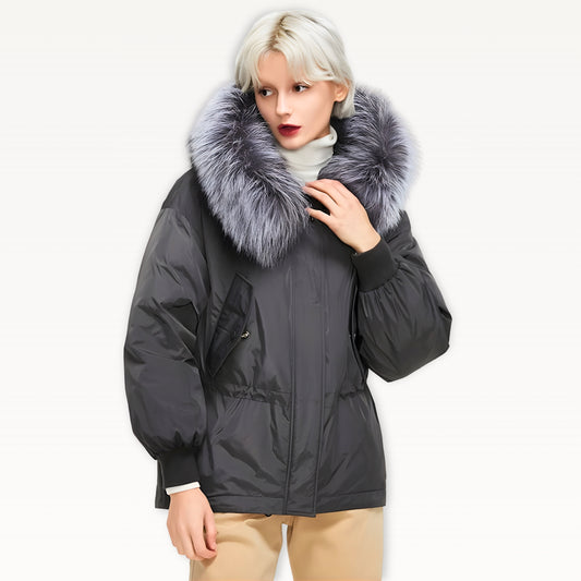 Faux Fur Hooded Parka Coat